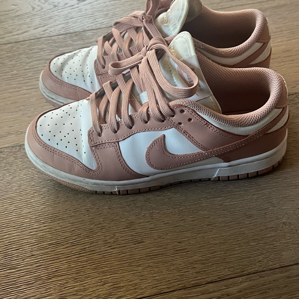 Nike Women's Rose and White Sneakers